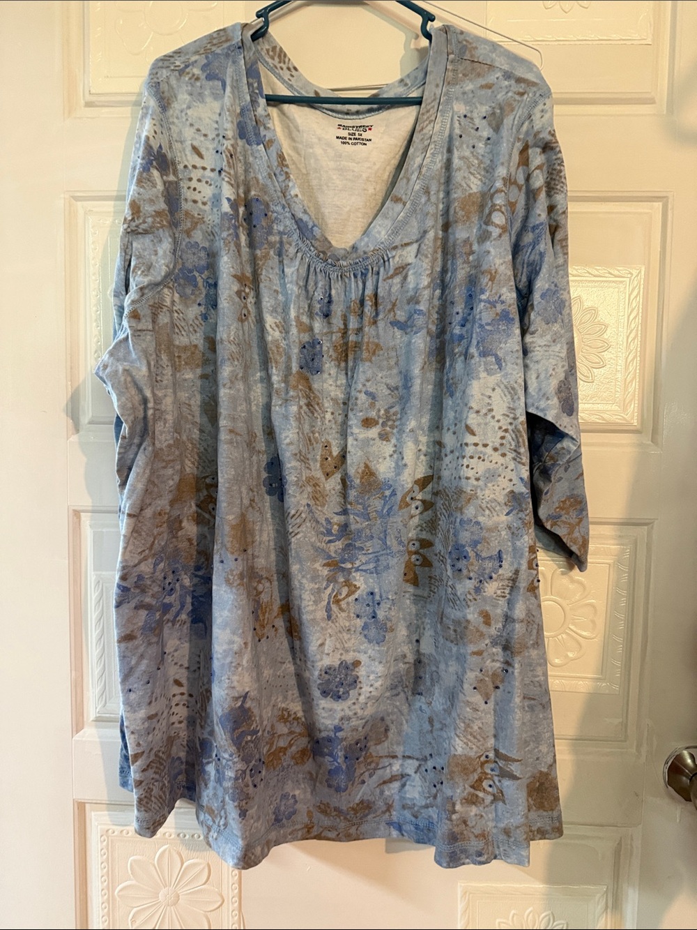 Short sleeve top by main street blues size 5x